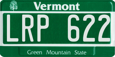 VT license plate LRP622