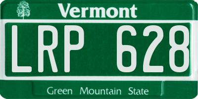VT license plate LRP628