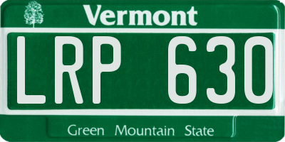 VT license plate LRP630