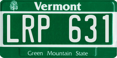 VT license plate LRP631