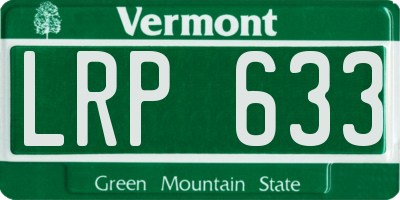 VT license plate LRP633
