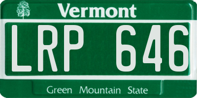 VT license plate LRP646