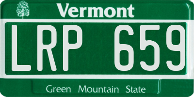 VT license plate LRP659