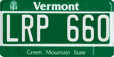 VT license plate LRP660