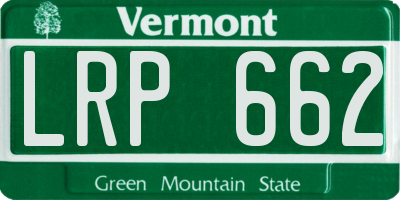 VT license plate LRP662