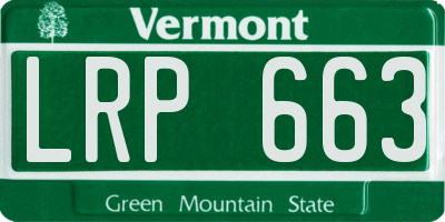 VT license plate LRP663