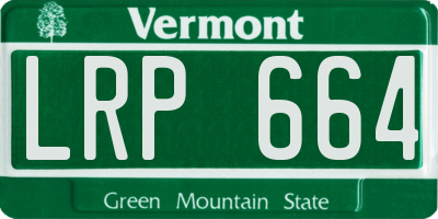 VT license plate LRP664