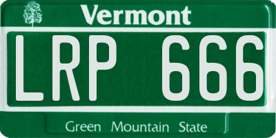 VT license plate LRP666