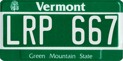 VT license plate LRP667
