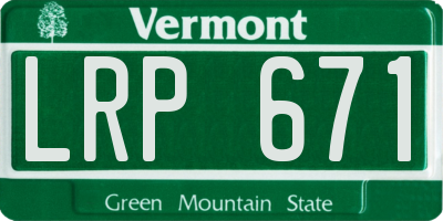 VT license plate LRP671