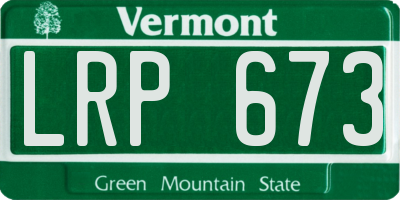 VT license plate LRP673