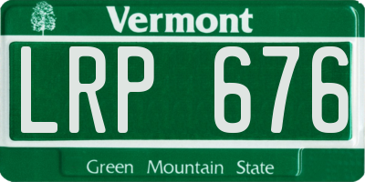 VT license plate LRP676