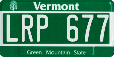VT license plate LRP677