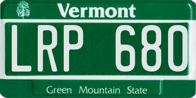 VT license plate LRP680