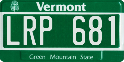 VT license plate LRP681
