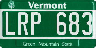 VT license plate LRP683
