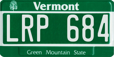 VT license plate LRP684