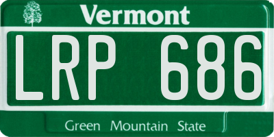 VT license plate LRP686