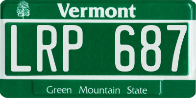 VT license plate LRP687