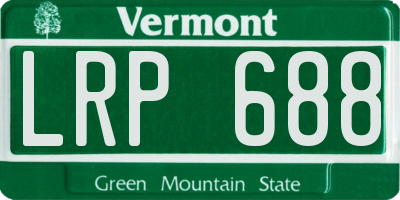 VT license plate LRP688