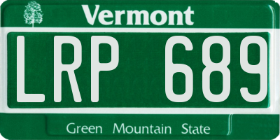 VT license plate LRP689