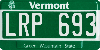 VT license plate LRP693