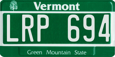 VT license plate LRP694