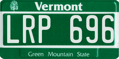 VT license plate LRP696