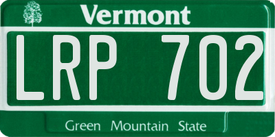 VT license plate LRP702