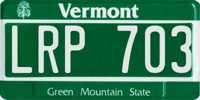 VT license plate LRP703