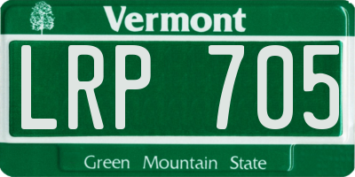 VT license plate LRP705