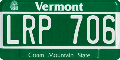 VT license plate LRP706