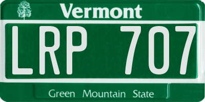 VT license plate LRP707