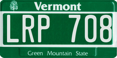 VT license plate LRP708
