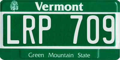 VT license plate LRP709