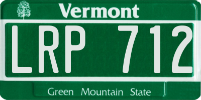 VT license plate LRP712