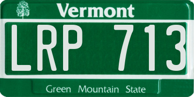 VT license plate LRP713