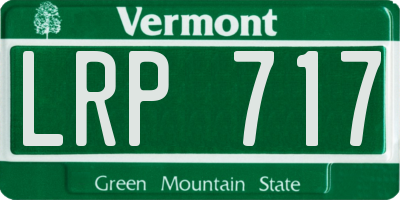 VT license plate LRP717