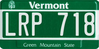 VT license plate LRP718