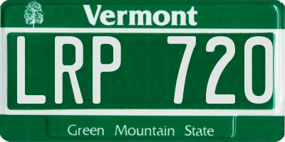 VT license plate LRP720