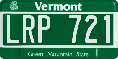 VT license plate LRP721