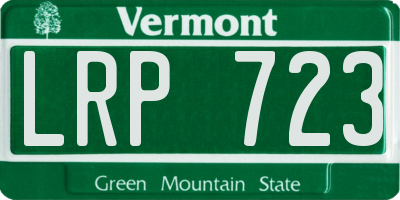 VT license plate LRP723