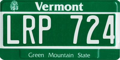 VT license plate LRP724