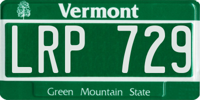 VT license plate LRP729