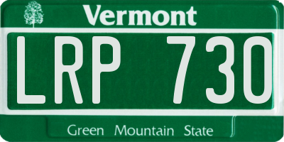 VT license plate LRP730