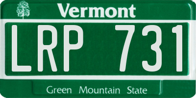 VT license plate LRP731