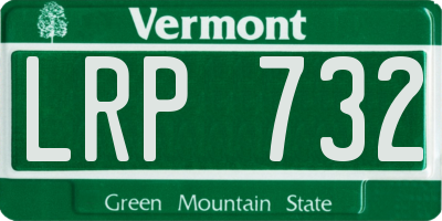 VT license plate LRP732