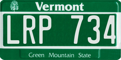 VT license plate LRP734