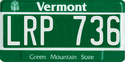 VT license plate LRP736