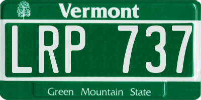 VT license plate LRP737